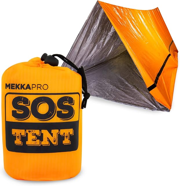 MEKKAPRO Emergency Tent Shelter - Survival Tent - 2 Person, Resistant and Ultra Lightweight Life Tent - Water and Windproof Tube Tent For Camping, Hiking and Outdoor Activities