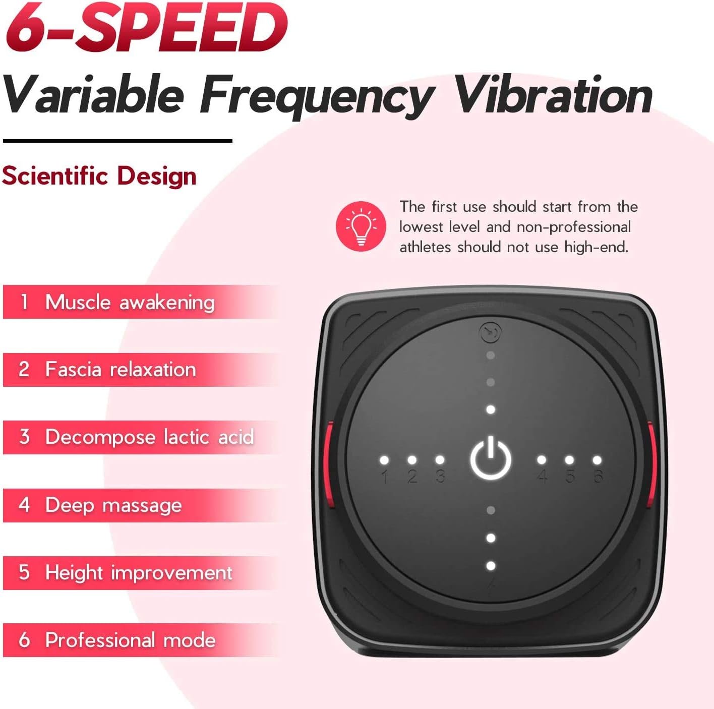 Merach Cordless Handheld Muscle Massage Gun with 6 Heads, 6-Speed Electric Quiet Deep Tissue Muscle Massager Professional Percussion Vibration Massage Device Tools for Body Pain Relief Foot Back Neck