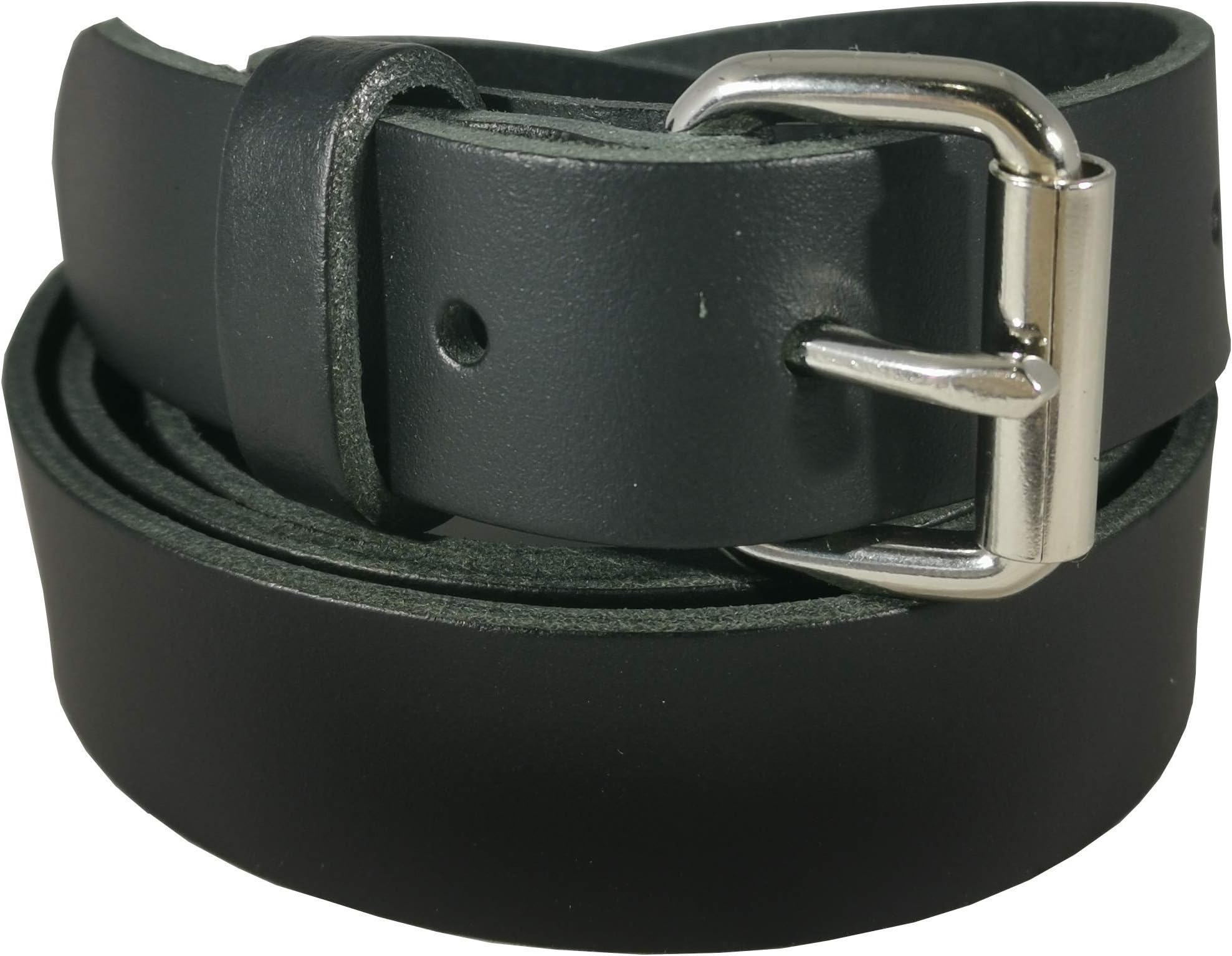 Mens 100% Real Leather 1.25 Inch Plain Casual Smart Trouser Belt
