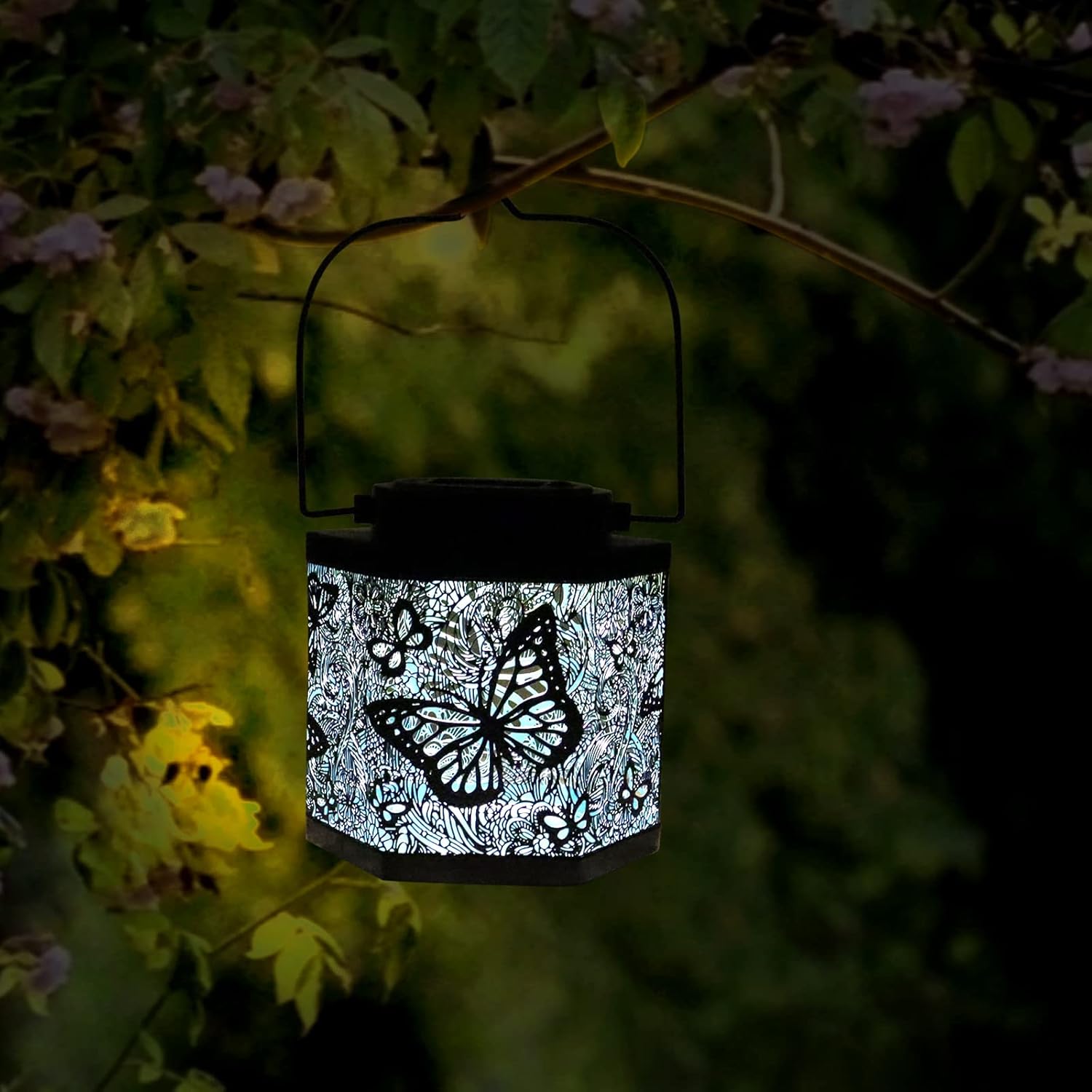 Solar Lanterns Lights Outdoor Hanging Lantern Garden Metal
