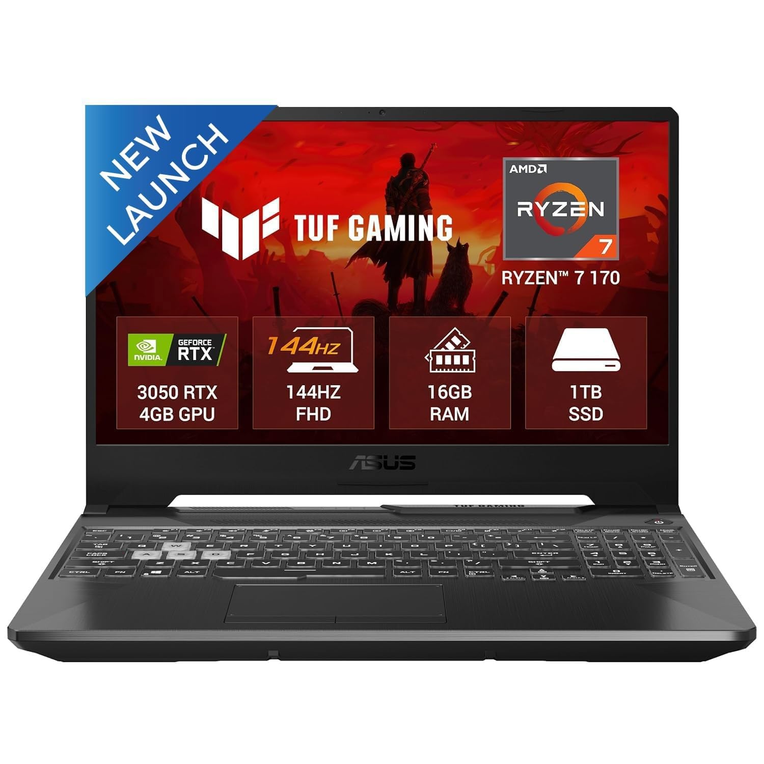 ASUS TUF A15,AMD Ryzen 7 170,RTX 3050-4GB,16GB RAM (Upgradeable),1TB SSD,FHD, 15.6"(39.6 cm),Windows 11 Home, M365 Basic(1 Year)* Office 2024, Graphite Black, 2.3 Kg, FA506NCQ-HN009WS, Gaming Laptop-image-46