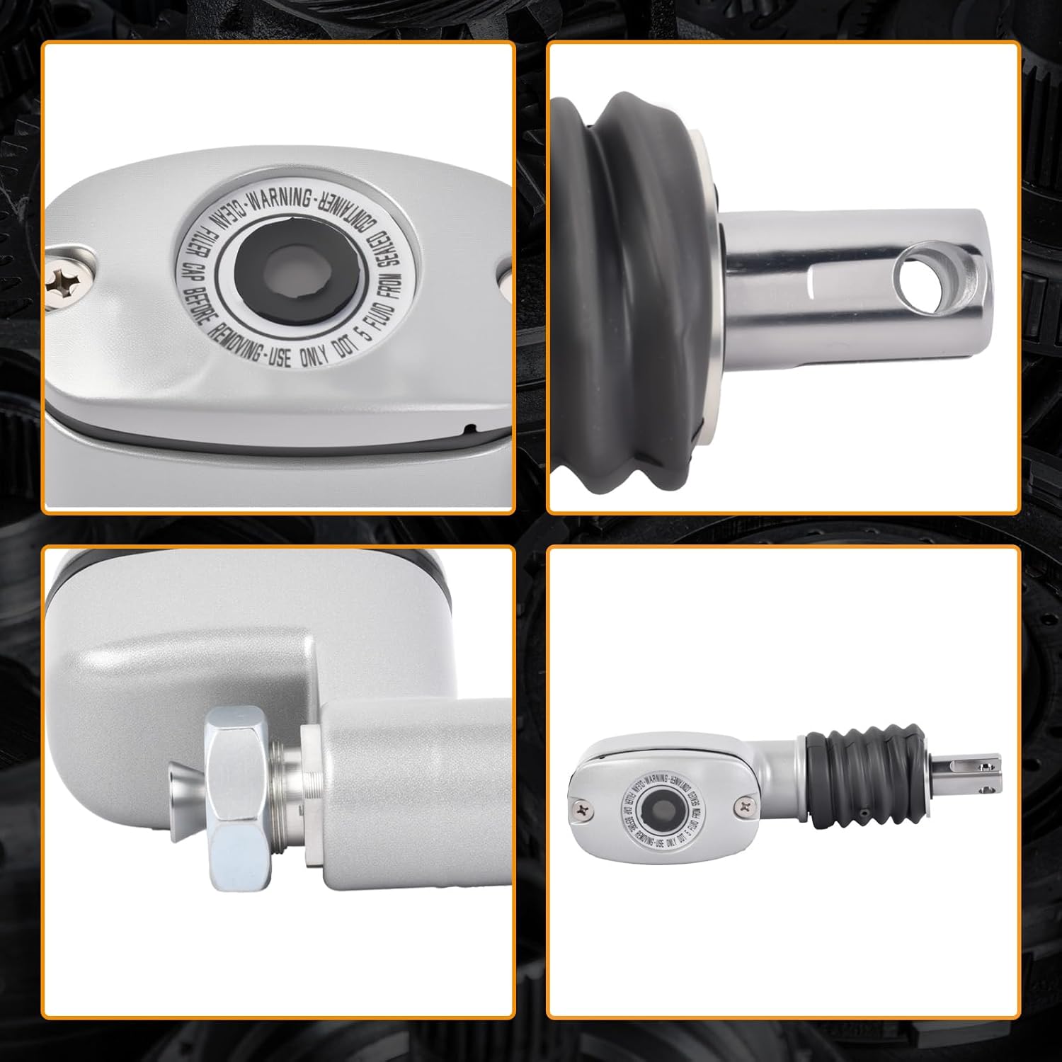 41755-99 3/4" Rear Brake Master Cylinder Compatible with 1999-2007 Harley Touring Electra Glide, Road Glide, Road King, Street Glide Models, 2000-2017 Harley Softail Models Replace 41767-05A