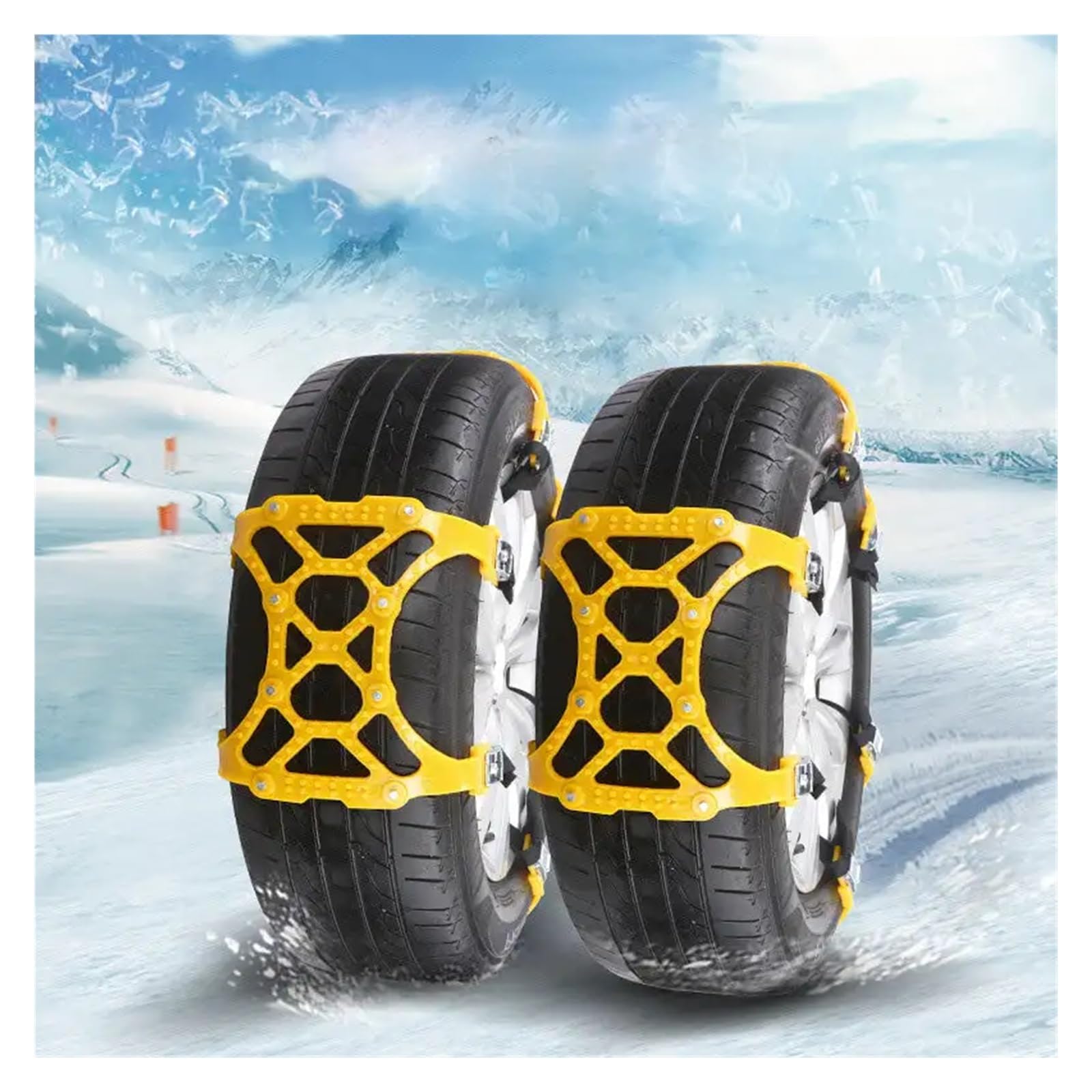 Catene da neve in TPU da 6 pezzi for fango, sabbia, neve, ghiaccio, strada, camion, auto, fuoristrada