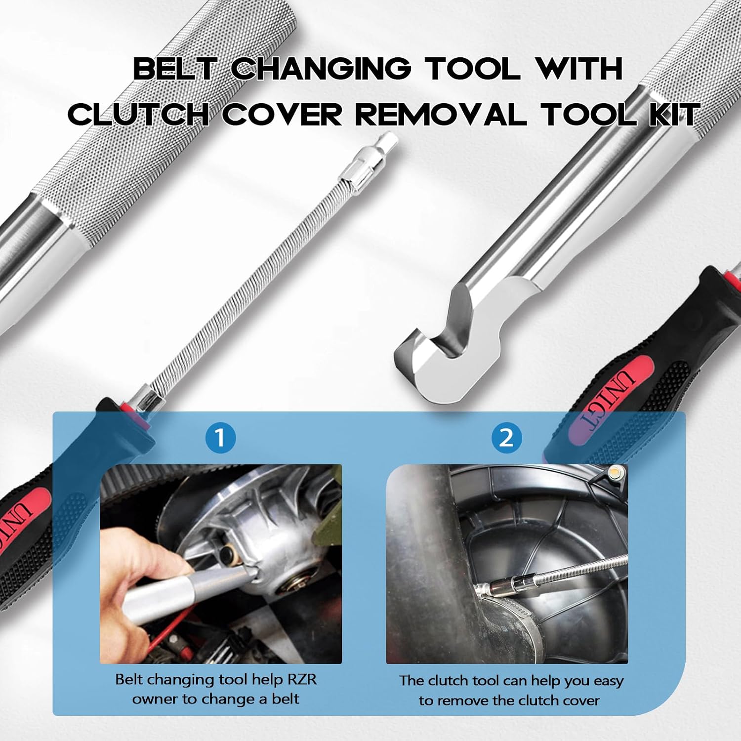 Belt Changing Tool w/Clutch Cover Removal Tool Kit for Polaris RZR General image 2