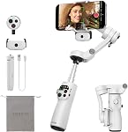 ZHIYUN Lisse Q5 Ultra Stabilisateur Gimbal Combo [officiel] pour iPhone, Téléphone Gimbal avec AI Traqueur, télécommande vocale amovible, éclairage de remplissage, trépied, pliable portable, batterie longue de 13.5H