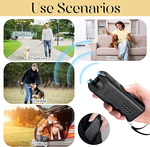 Miniatura 7 de 2 dispositivos antiladridos 3 en 1 dispositivos de control de ladridos de perro ayuda de comportamiento herramienta de disuasión ultrasónica de