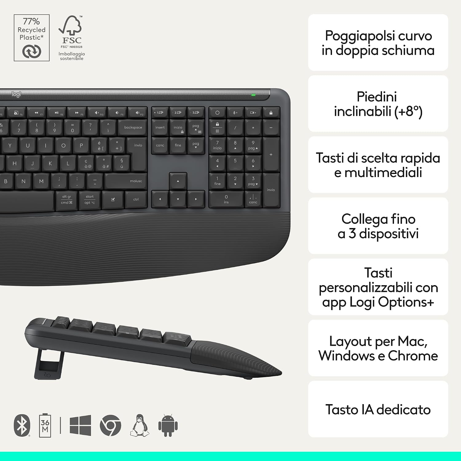 Signature Comfort Plus Combo MK880 (Grafite) ITA QWERTY - Tastiera gaming - Immagine 1