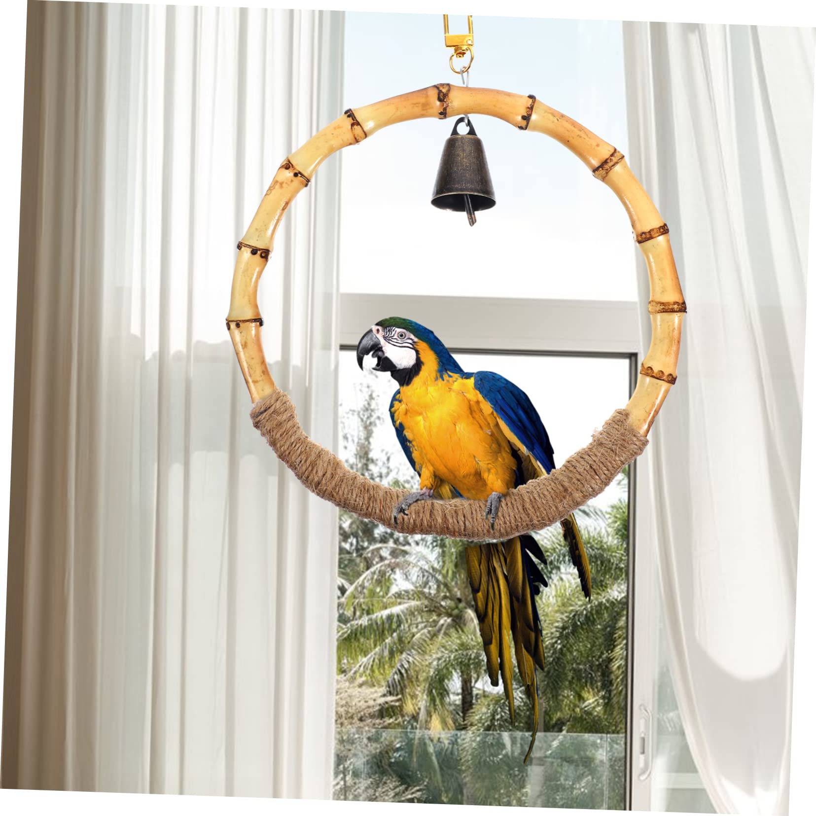 BESPORTBLE 5pezzi Bird Swing Toy Per Uccelli Altalena Per Pappagalli e Parrocchetti Giocattolo Appeso Per Voliera Accessorio Per Benessere Degli Uccelli Design e Resistente Per Divertimento e