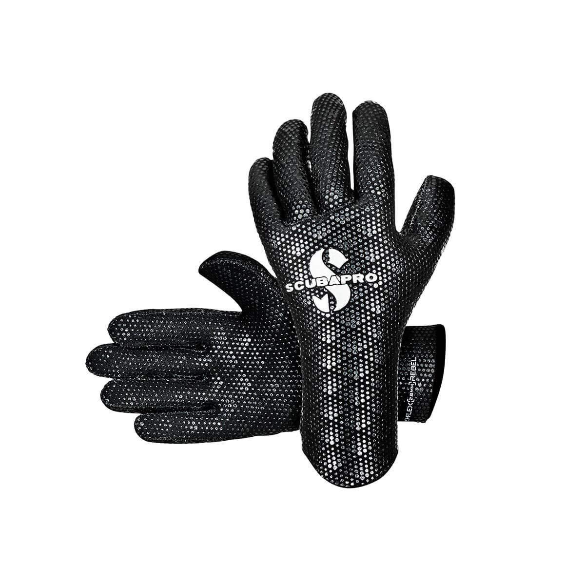 Scubapro Gants D-Flex 2 Rebel S/M Kit de détendeur pour plongée en Eau Froide Unisex-Adult, Black, M
