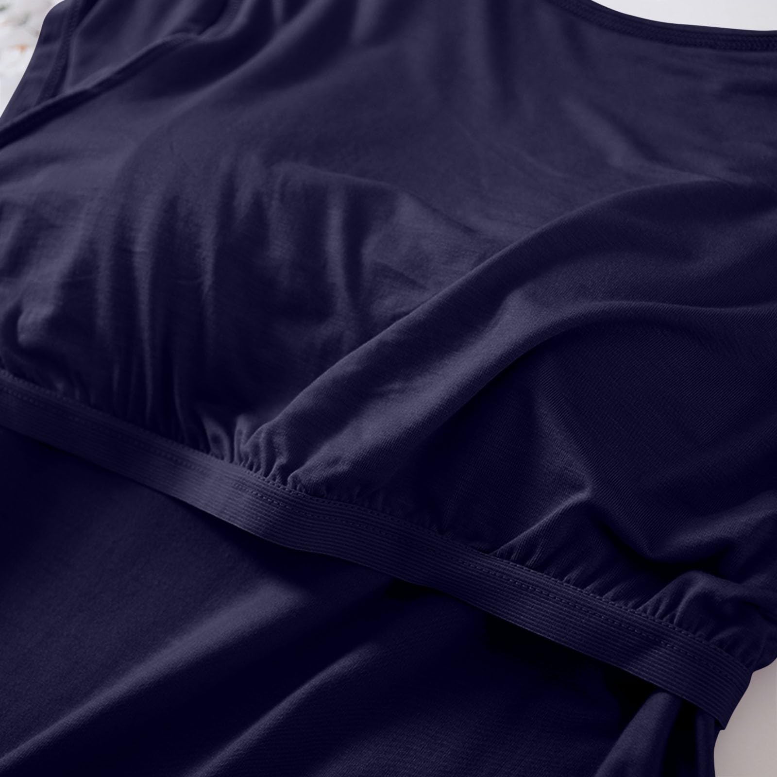 Womens Shirts with Built in Bra Short Sleeve Shirts Summer Casual Athletic Workout Yoga Shelf Bra Padded T Shirts Tops — view 2