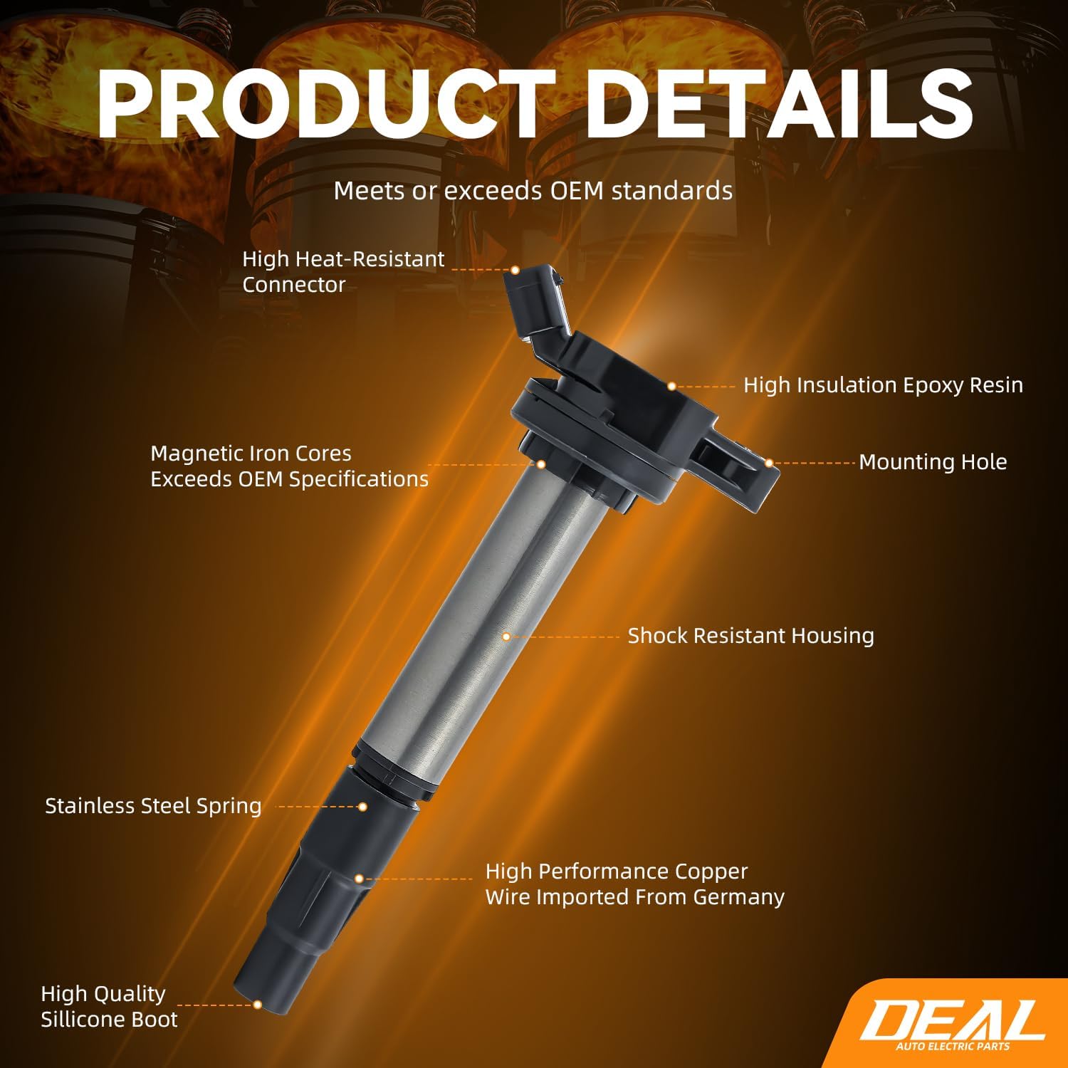 DEAL Set of 4 Ignition Coil Pack + Double Iridium Spark Plugs Compatible With 09-10 Vibe 09-14 Matrix 09-19 Corolla 1.8L L4 10-15 Prius 12-18 V 12-15 Plug-In 18-22 C-HR 16-18 iM 08-14 xD 11-17 CT200h