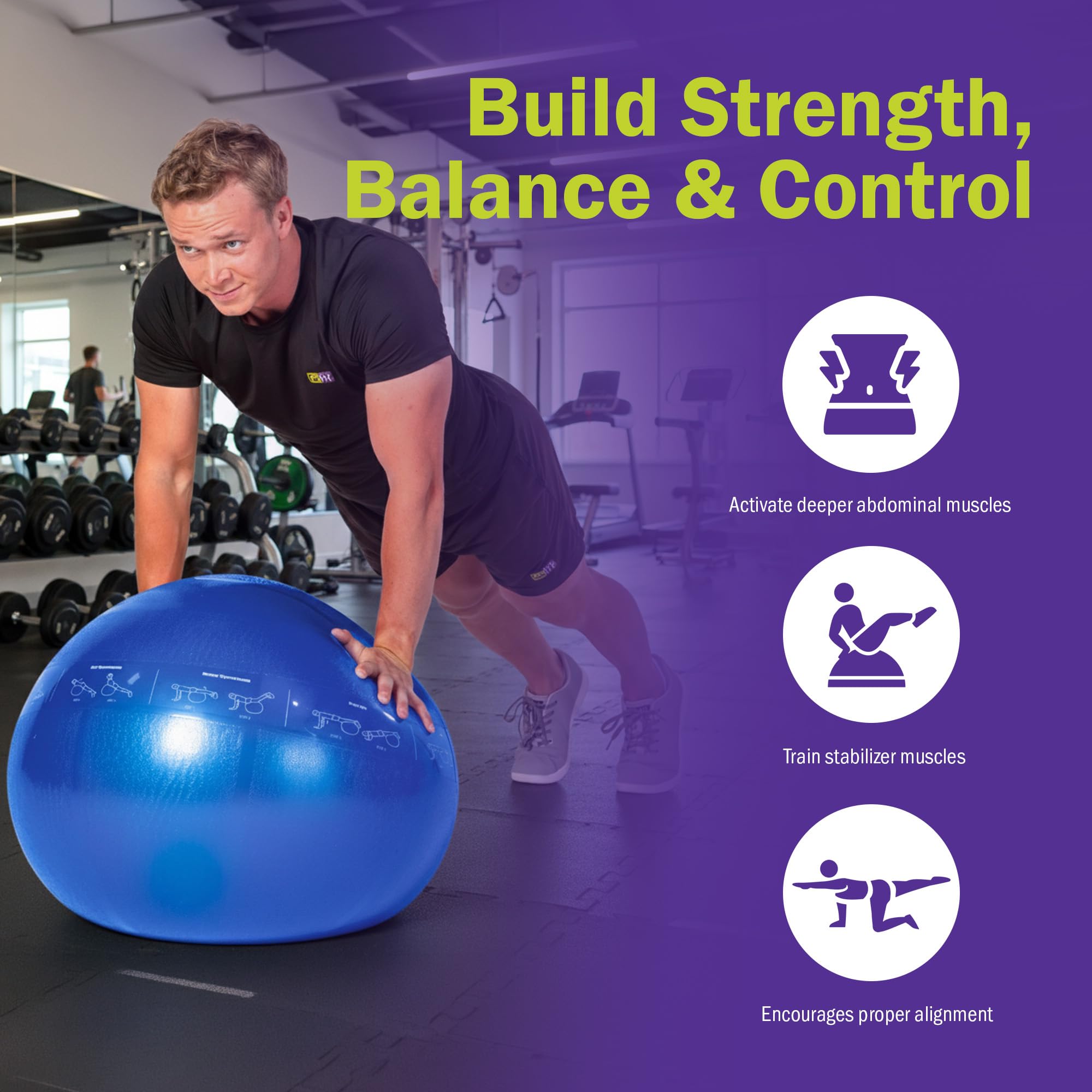 GoFit Professionale - Palla di stabilità Unisex Adulto
