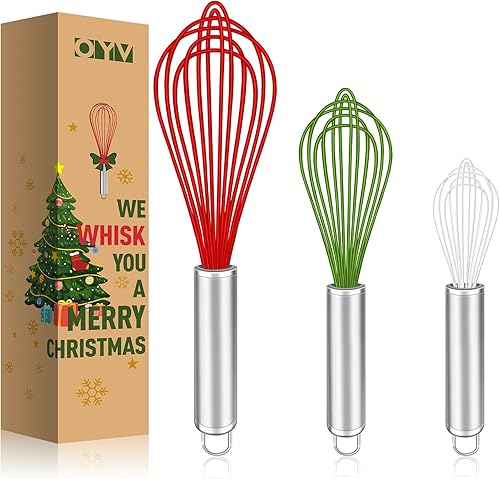 Miniatura 16 de Batidor de silicona verde azulado, batidor profesional de silicona para cocinar sin arañazos, acero inoxidable y silicona Wisk, herramienta