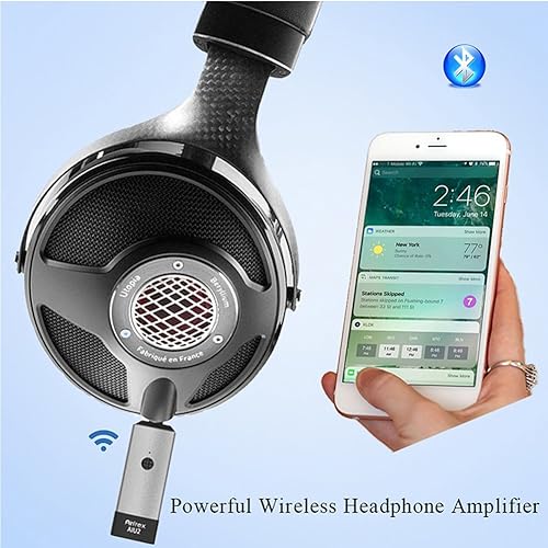 Miniatura 2 de Airfrex Adaptador Bluetooth de coche para audio de coche, receptor inalámbrico Bluetooth Kit de coche para altavoz estéreo del hogar, adaptador