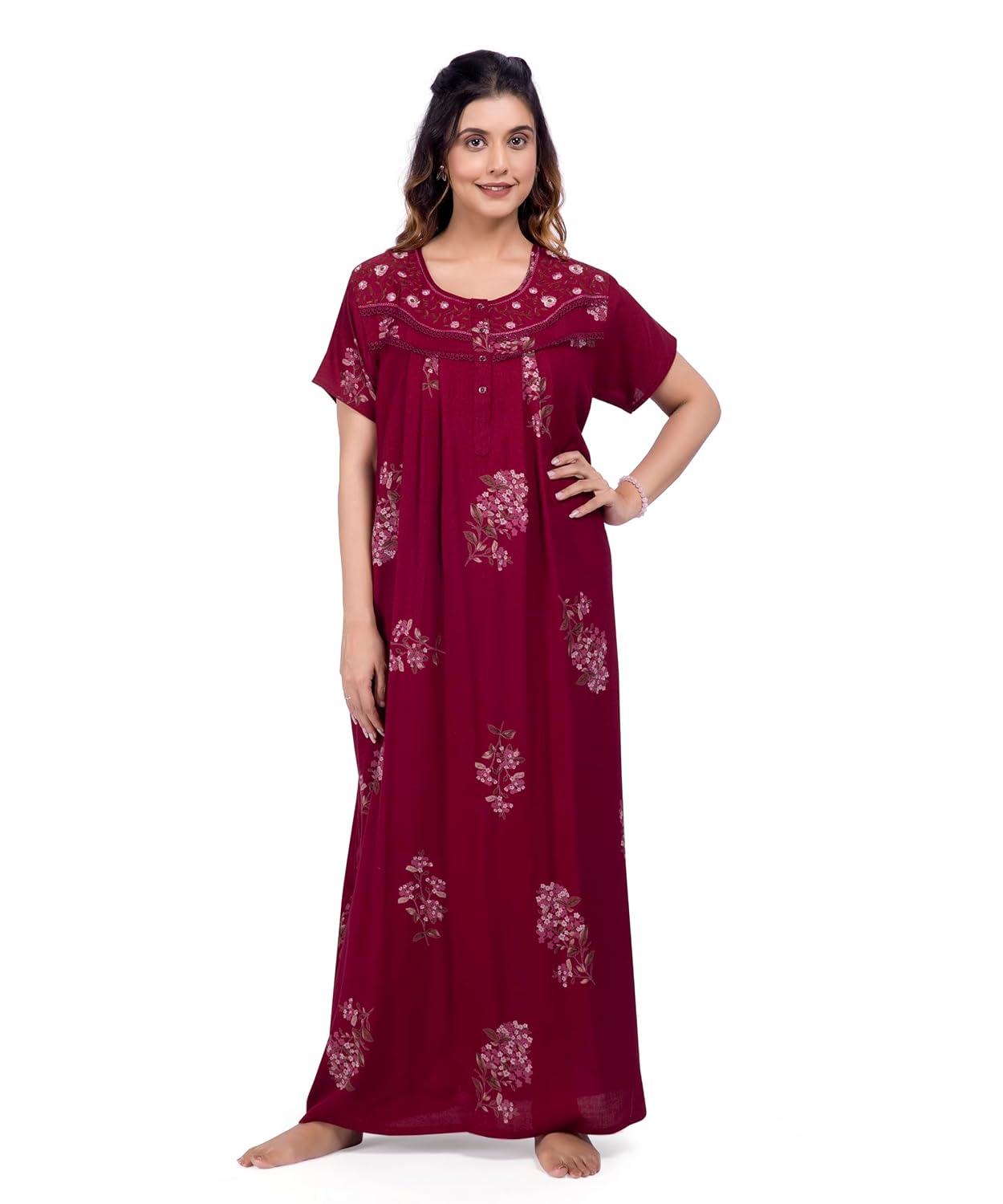BellaMora Nighty| Nighty for Women Stylish| Alpine Nighty for Women| Night Gown for Women Stylish| Delicate Embroidery| Br... - Review, Price and Buying Guide