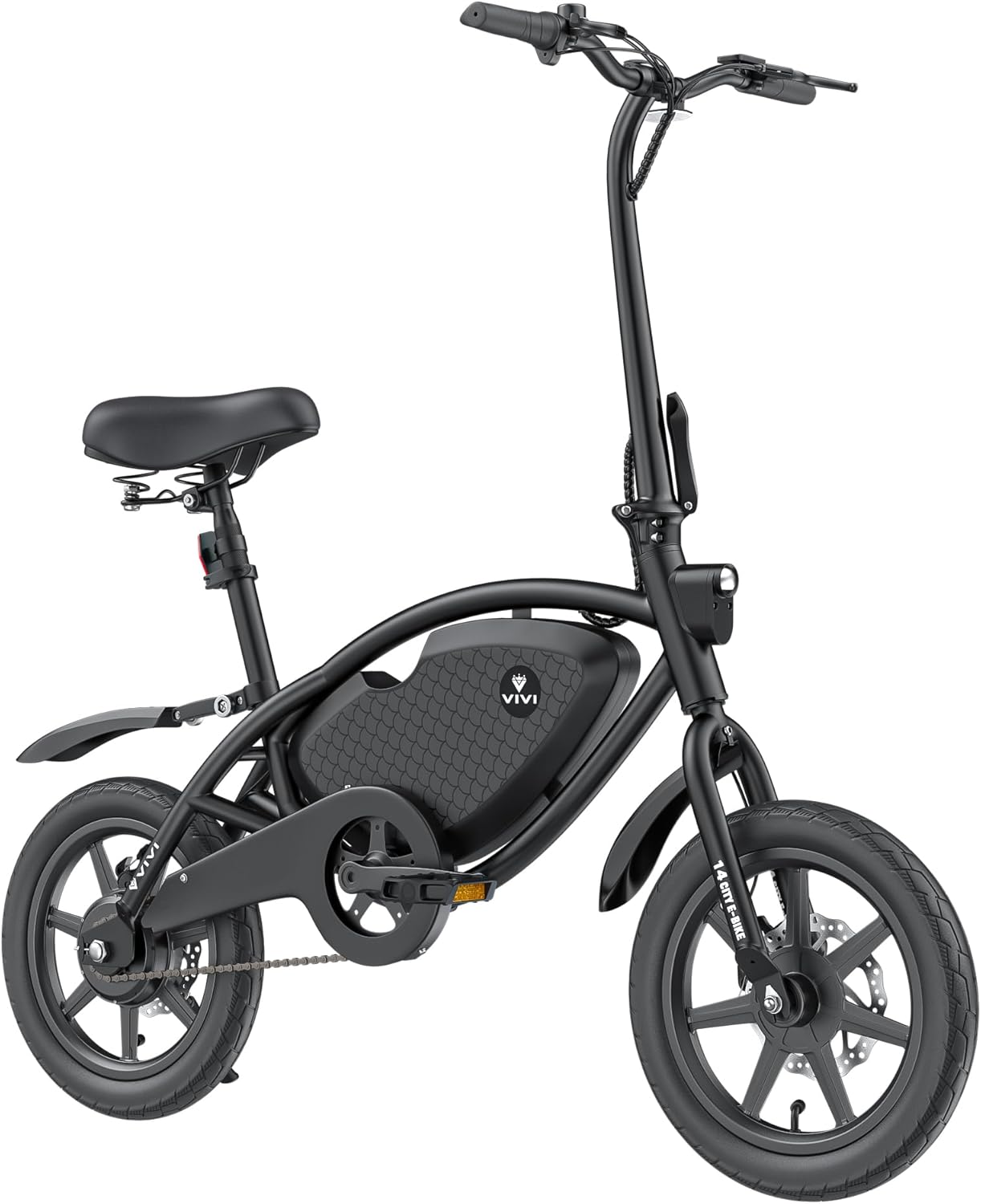 Vivi PONY01 Electric Bike, 14" Electric Bicycle for Adults and Teens Peak 500W Motor 48V 374.4WH Battery, Max 40 Miles Range(Pedal-Assist) & Top 20 Mph, Cruise Control, SGS Certified to UL2849