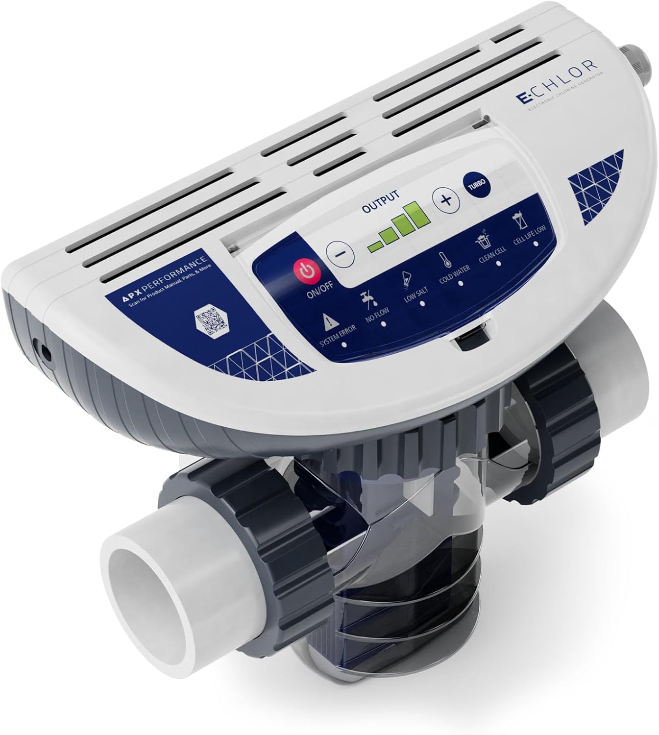 E-CHLOR Plug-in Salt Chlorine Generator for Pools up to 32,000 Gallons Max | 3 Year Manufacturer Warranty | Easy Installation | APX Performance