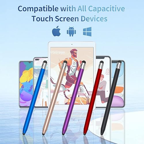 Miniatura 6 de Lápiz capacitivo para pantallas táctiles (5 unidades), lápiz capacitivo para iPadiPhoneSamsung Galaxy  tabletas, todos los dispositivos universales