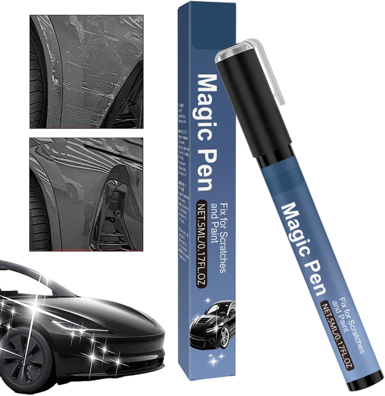 Car Scratch Pen | Long-Lasting Quick Fix Waterproof 5ml,Scratch Remover Pen - for Sedan SUV RV Motorcycle Scooter ATV Detailing Shop Home Garage