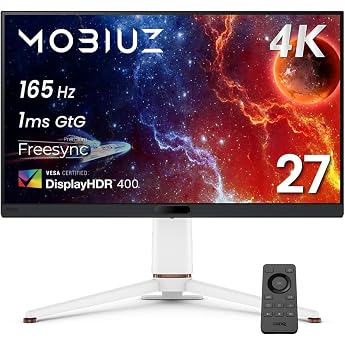 BenQ MOBIUZ EX271U Gaming Monitor VGP2026 Award Winner, 27 Inch, 4K/165Hz/1ms/HDR 400/PixSoul Engine, HDMI eARC 7.1 CH Compat
