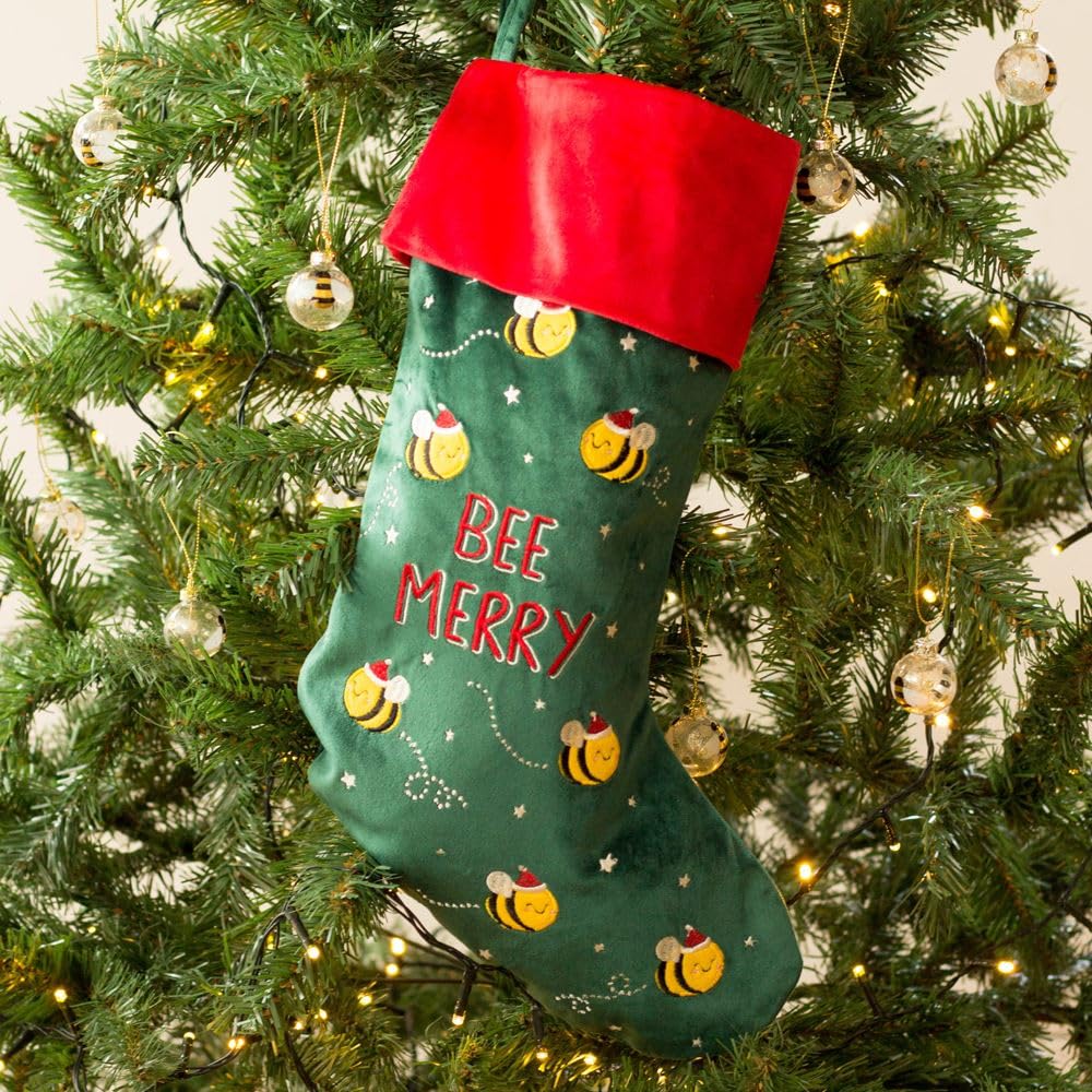 Sass & Belle Multicolor Children's Bee Merry Stocking