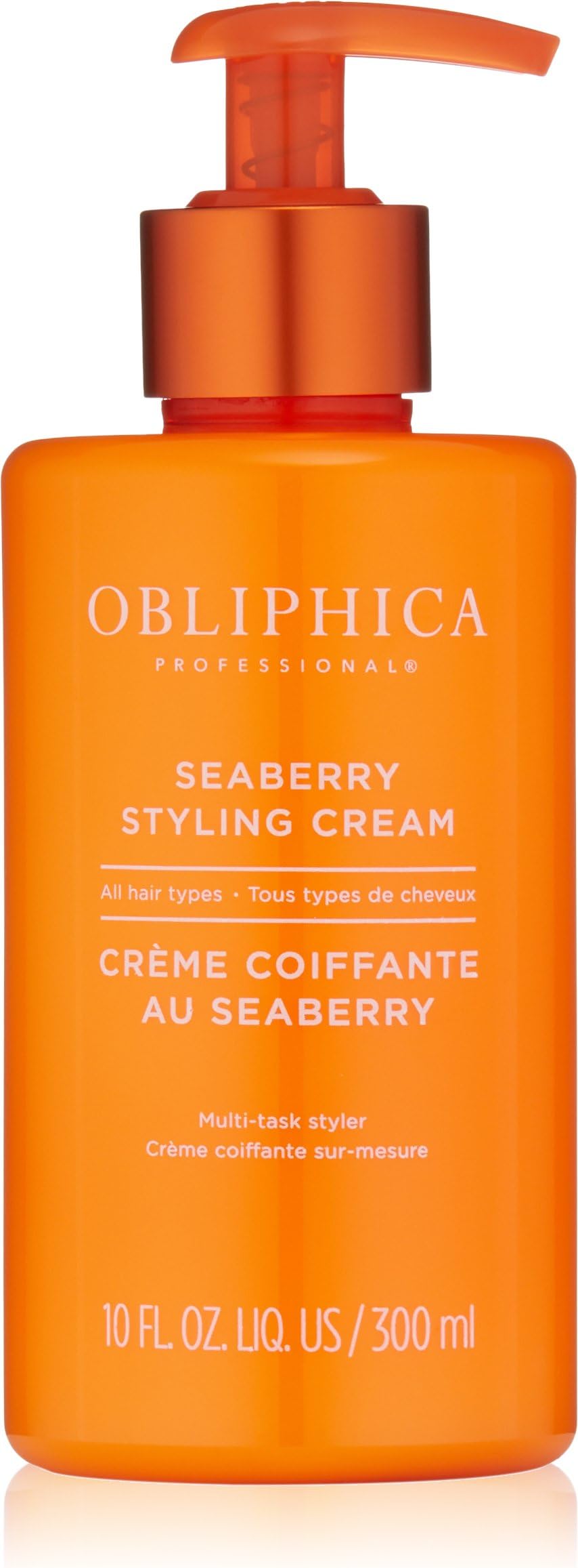 Obliphica Seaberry Styling Cream for Women - Anti-Frizz Control, Normal Hair Products, Damaged Repaired Hair - Hair Mask & Treatment for Protecting Hair & Scalp - 10 Fl Oz