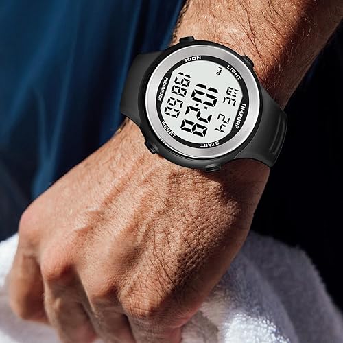 Miniatura 8 de Reloj deportivo impermeable con podómetro para caminar sin carga, sin conexión a la aplicación, con retroiluminación EL, elección sencilla y