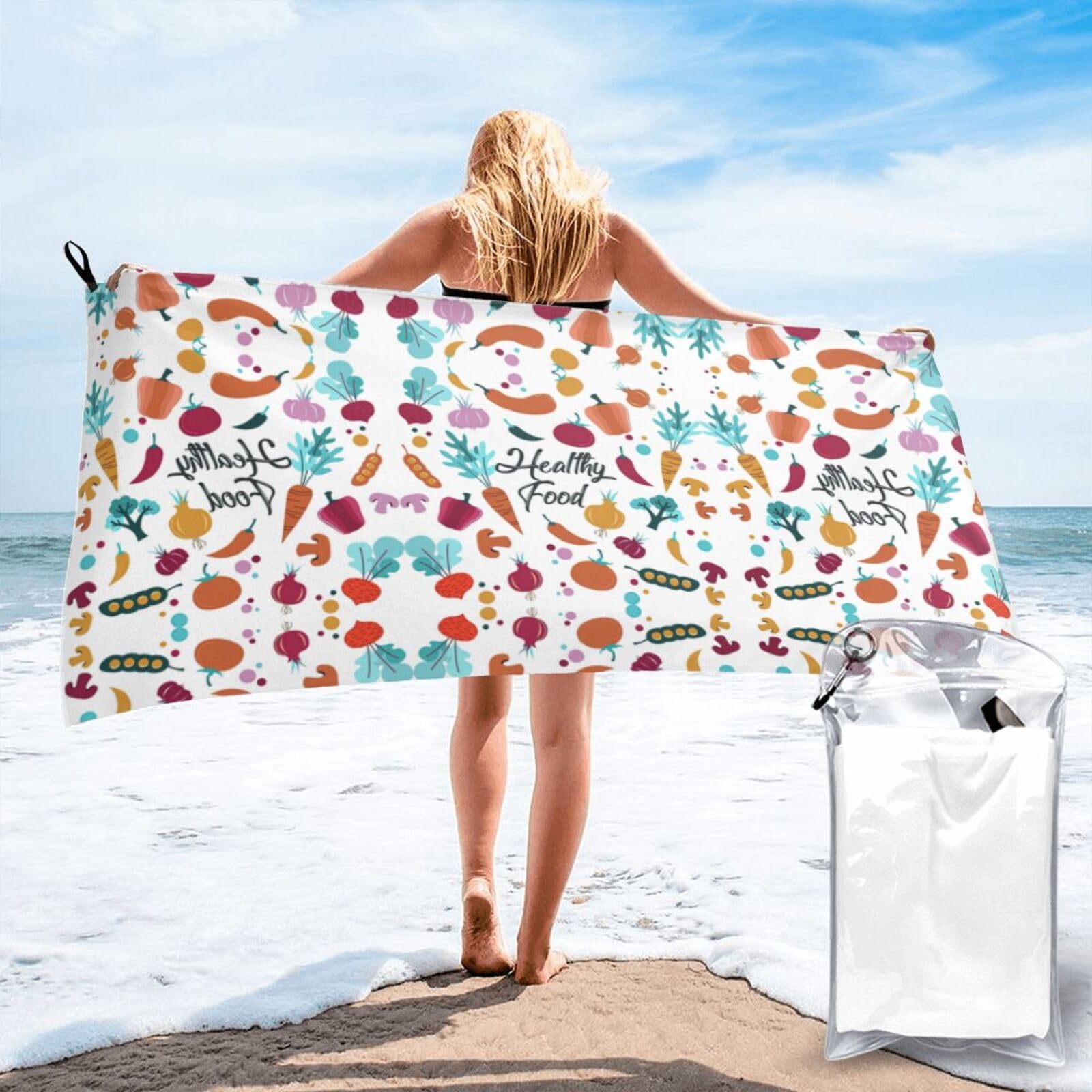 Toalla de baño estampada ideal para tus escapadas de camping y playa