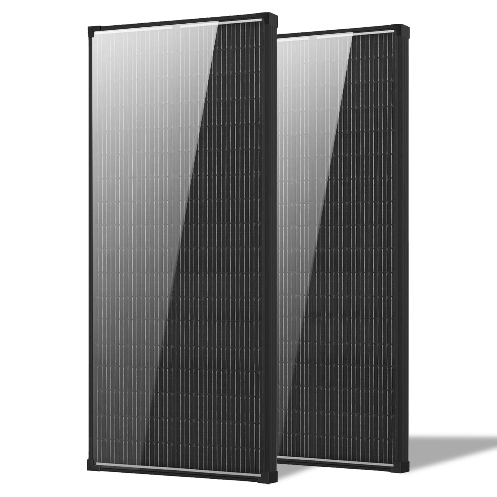200W N-Type 18BB A+ Monocrystalline Solar Panel 12V Black (2 * 100W)
