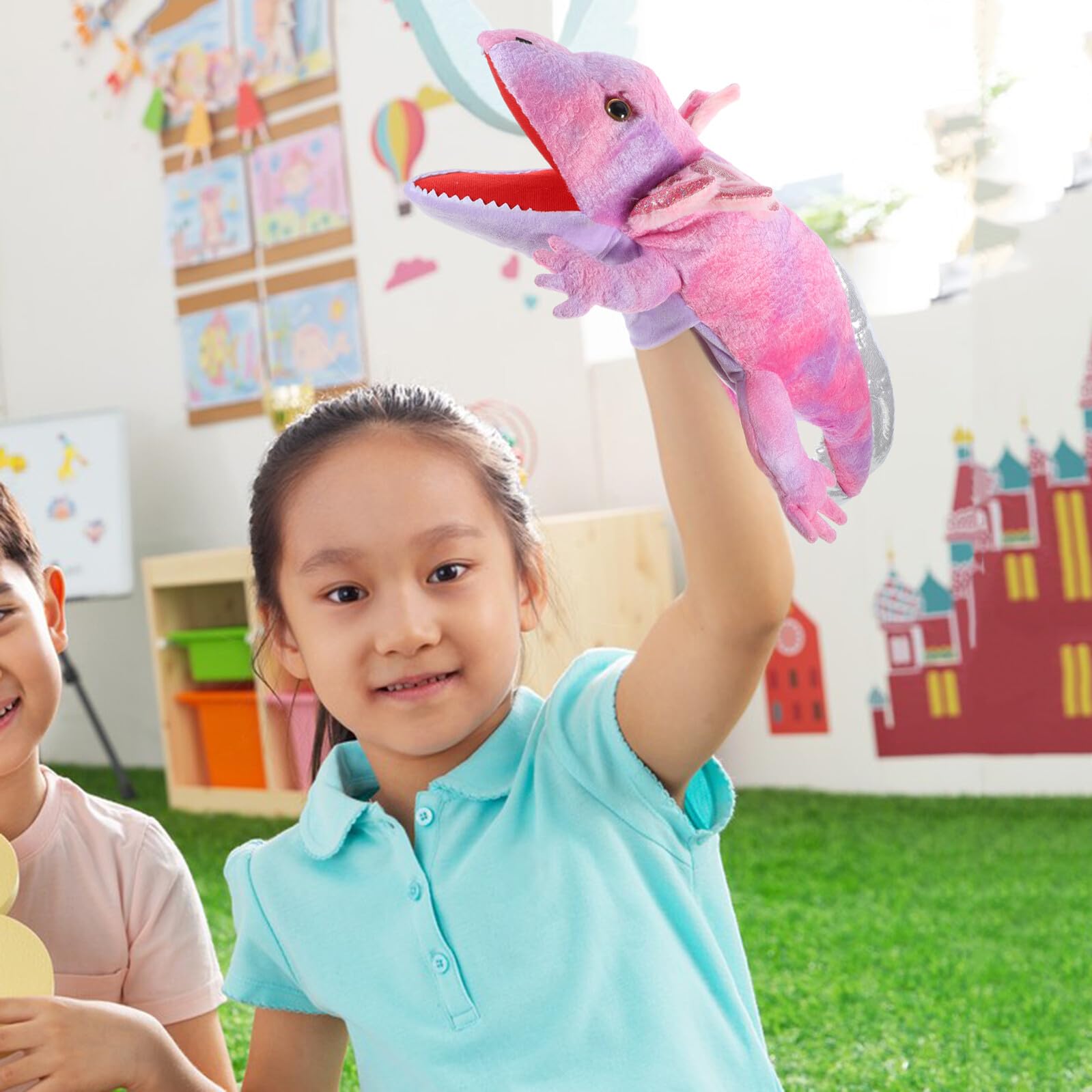 SUPVOX Marioneta Fácil de para de Felpa Mano Niños de Salamandra Educativo Juguete de Operar y Adecuado para Juegos Imaginativos y Contar Historias