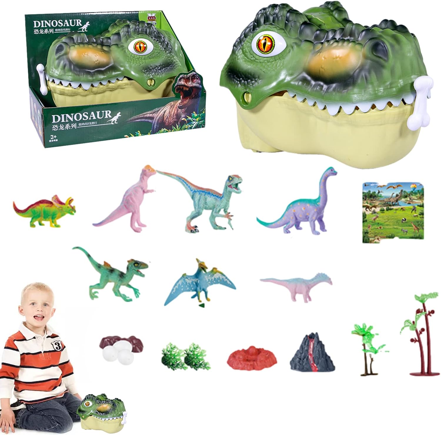 colecionador dinossauros | Brinquedos Dinossauro Portáteis com Figuras ...