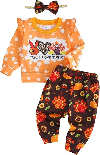 Mioglrie Toddler Baby Girl Clothes Fall Winter Sweatsuit Newborn Sweatshirt Sweat Pant Sets Outfits Infant Girls Clothing