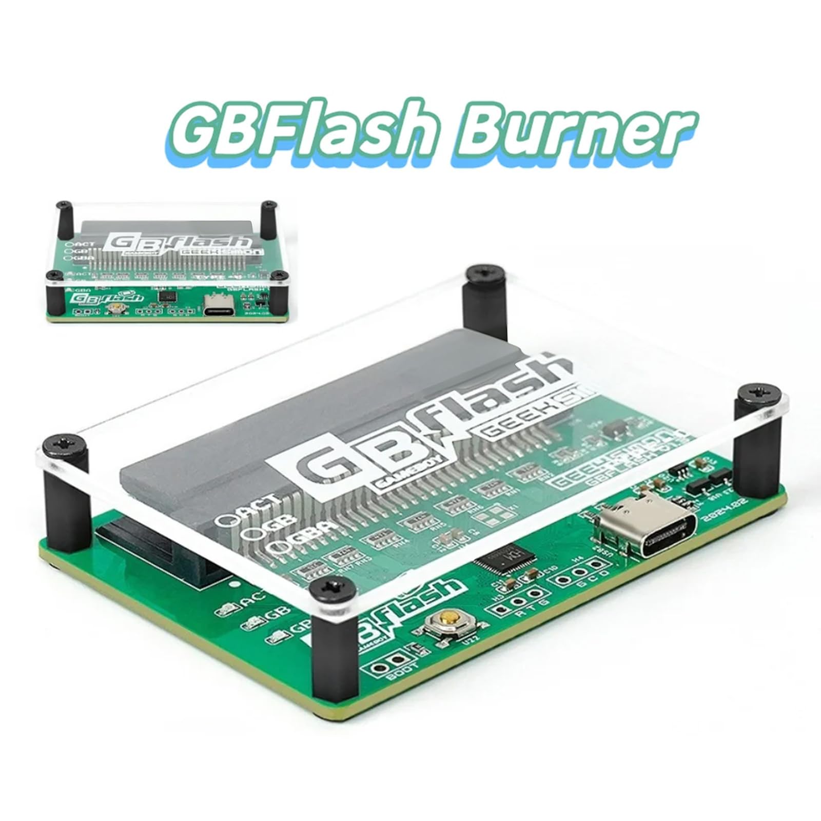 ordinarYone Professioneller Retro Game Cartridge Reader & Writer mit USB Anschluss ROM Backup Geeignet für GBFlash Grün