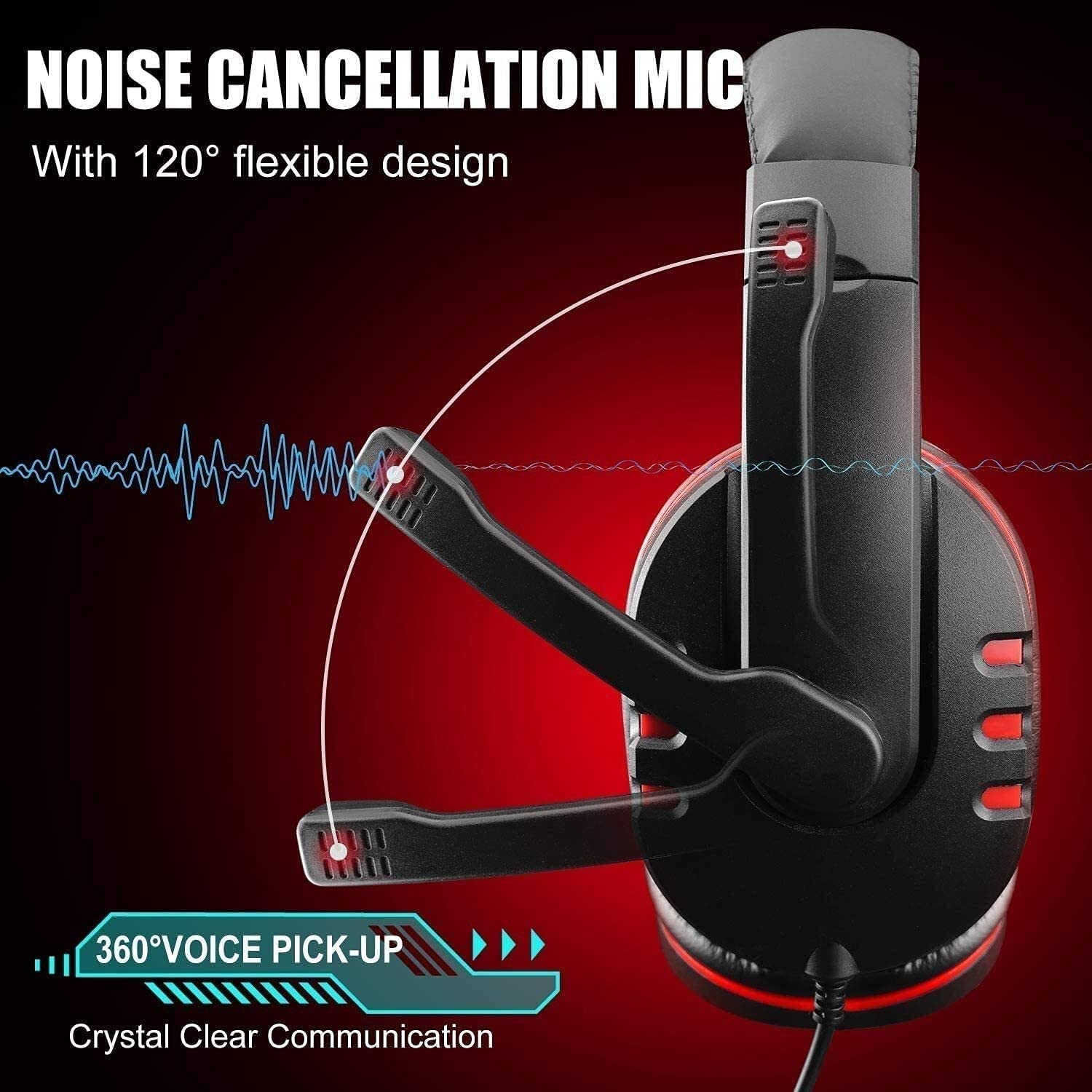 ARTSZY Gaming Aurnodastro for Le Cuffie del Suono Surround con Il Microfono Che annulla Il Rumore- Auricolari Memory Foam Luci for Laptop