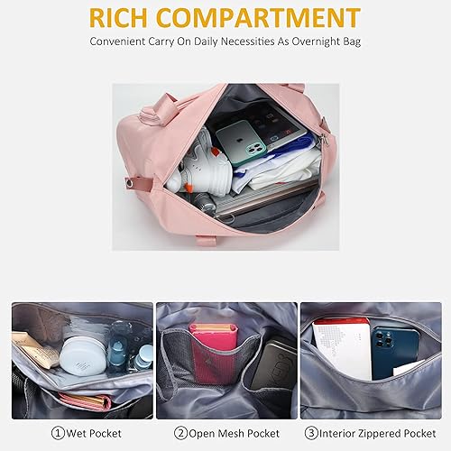 Miniatura 2 de Large Tote Beach Bag - Top Zipper Closure - Stylish Design - Tote Shoulder Bag For Gym Beach Travel