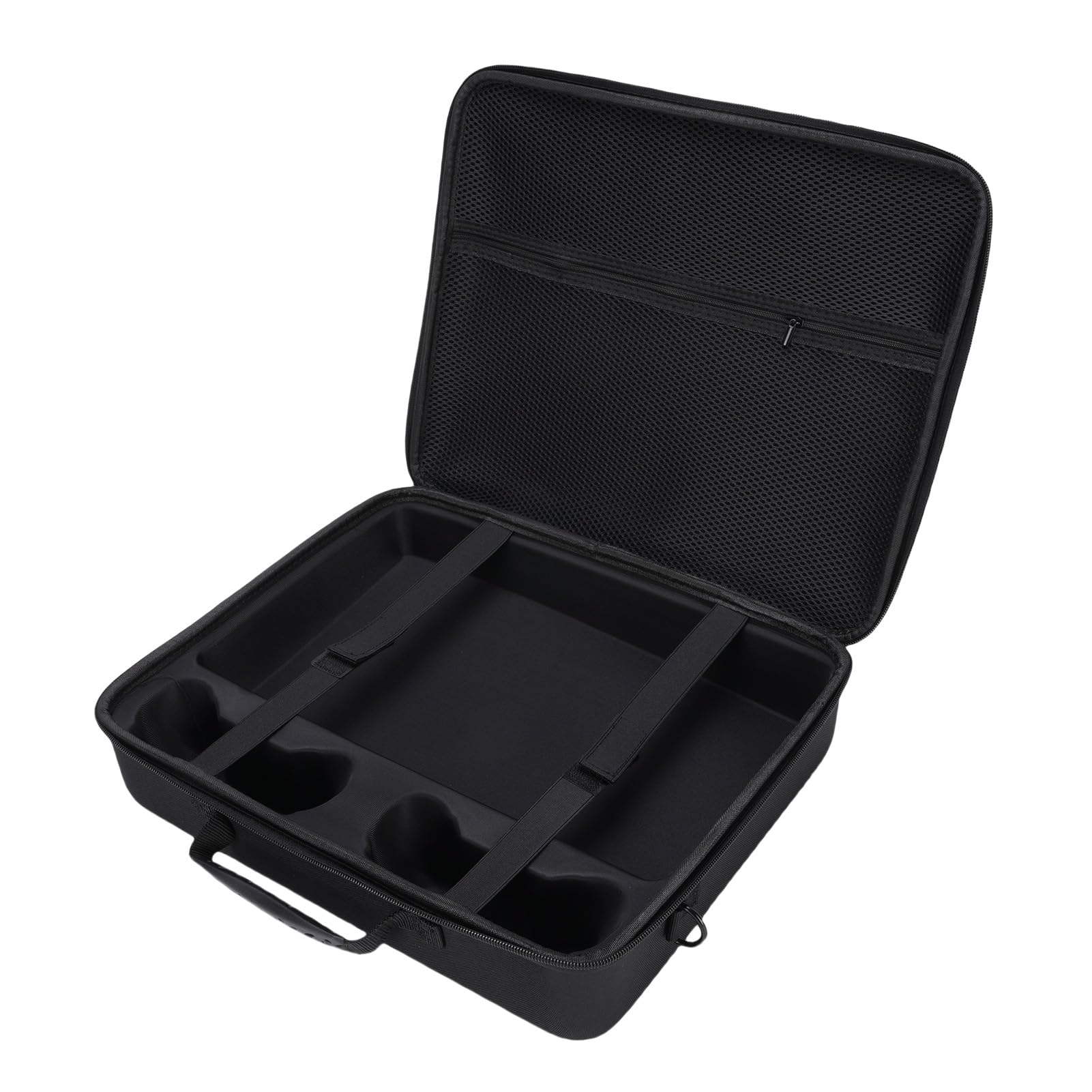 Bewinner Borsa Portaoggetti per Console da Gioco con Guscio Rigido in EVA per Console SLIM Controller Doppi Accessori per Alimentatori Custodia da Trasporto Antiurto Adatta per i Viaggi (BLACK)