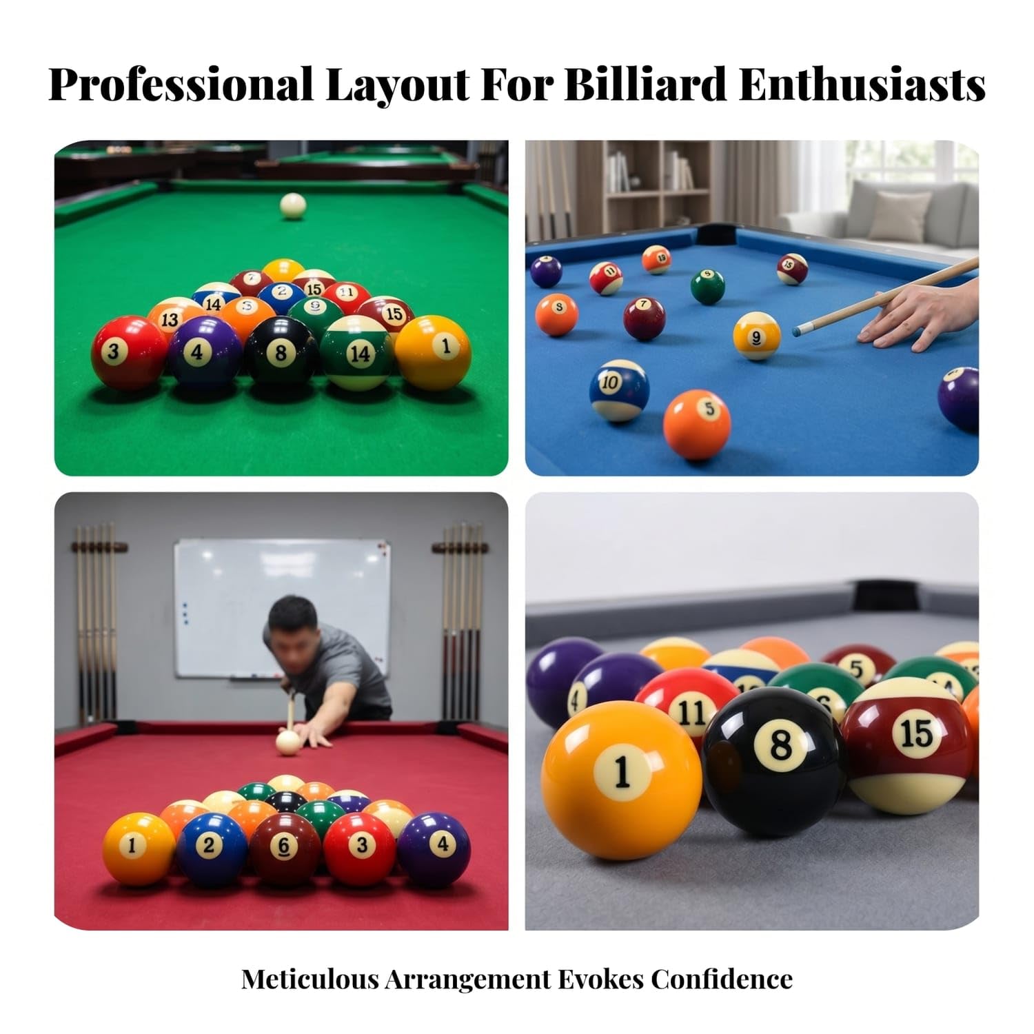 URJIX™ 173 G 16 Ball Pool Set Cream A-grade Snowflake S Resin