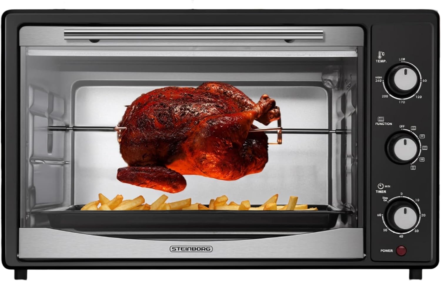 Steinborg Steinborg 45L mit Umluft & Drehspieß