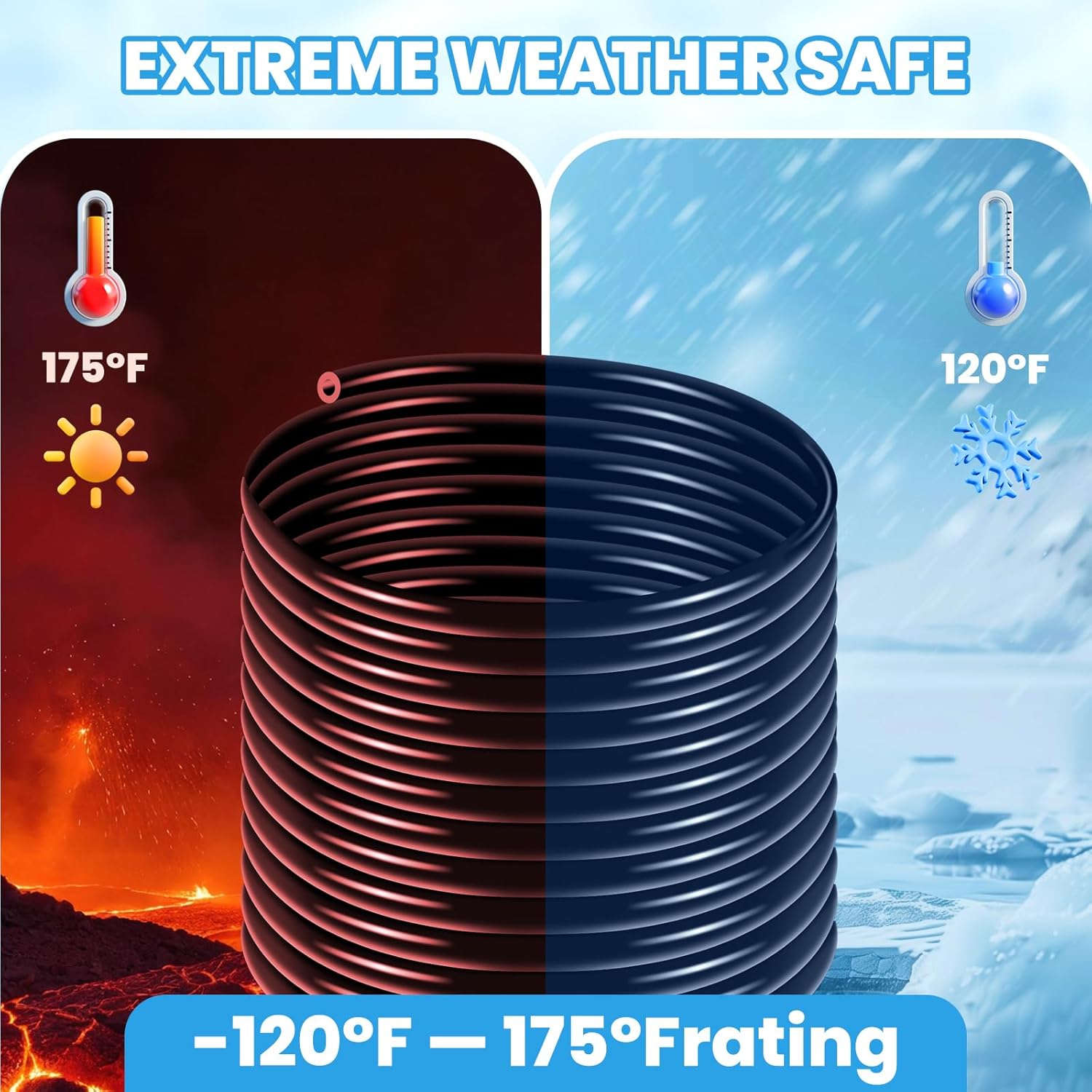 328 Ft Self Sinking Aeration Hose, 3/8 Inch Weighted PVC Pond Aeration Hose Kit with 8 Stainless Steel Clamps and 4 Repair Tools, for Pond Aeration, Water Re-circulatio, Aquaculture