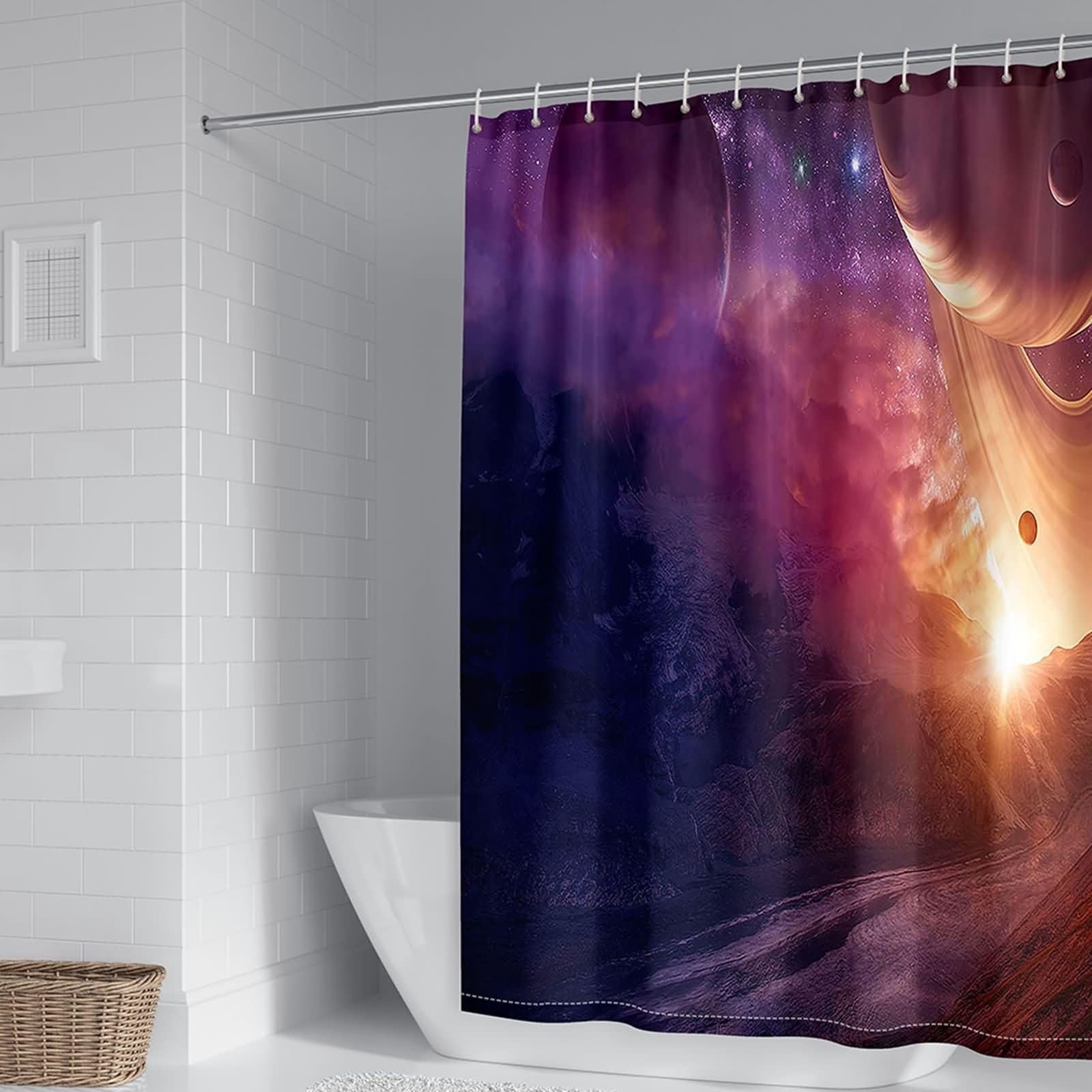 Rideau de douche 300x200cm univers KnSam en polyester