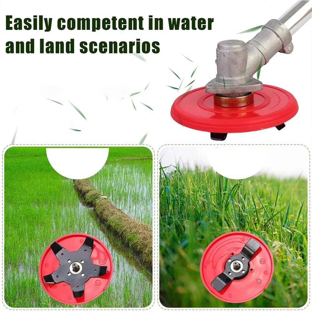 Dual Purpose Weed Tray Lawn Mower Upgrade Weed Trimmer Attachment - Adaptable Hedge Trimmer/Straight Bar Trimmer for Garden Farm Parking Lot(3Pcs)