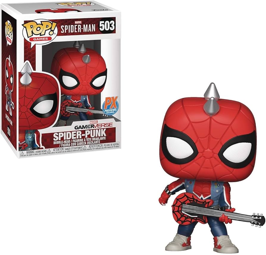 Funko FU38983 POP! Games #503 Spiderman: Spider-Punk Action Play