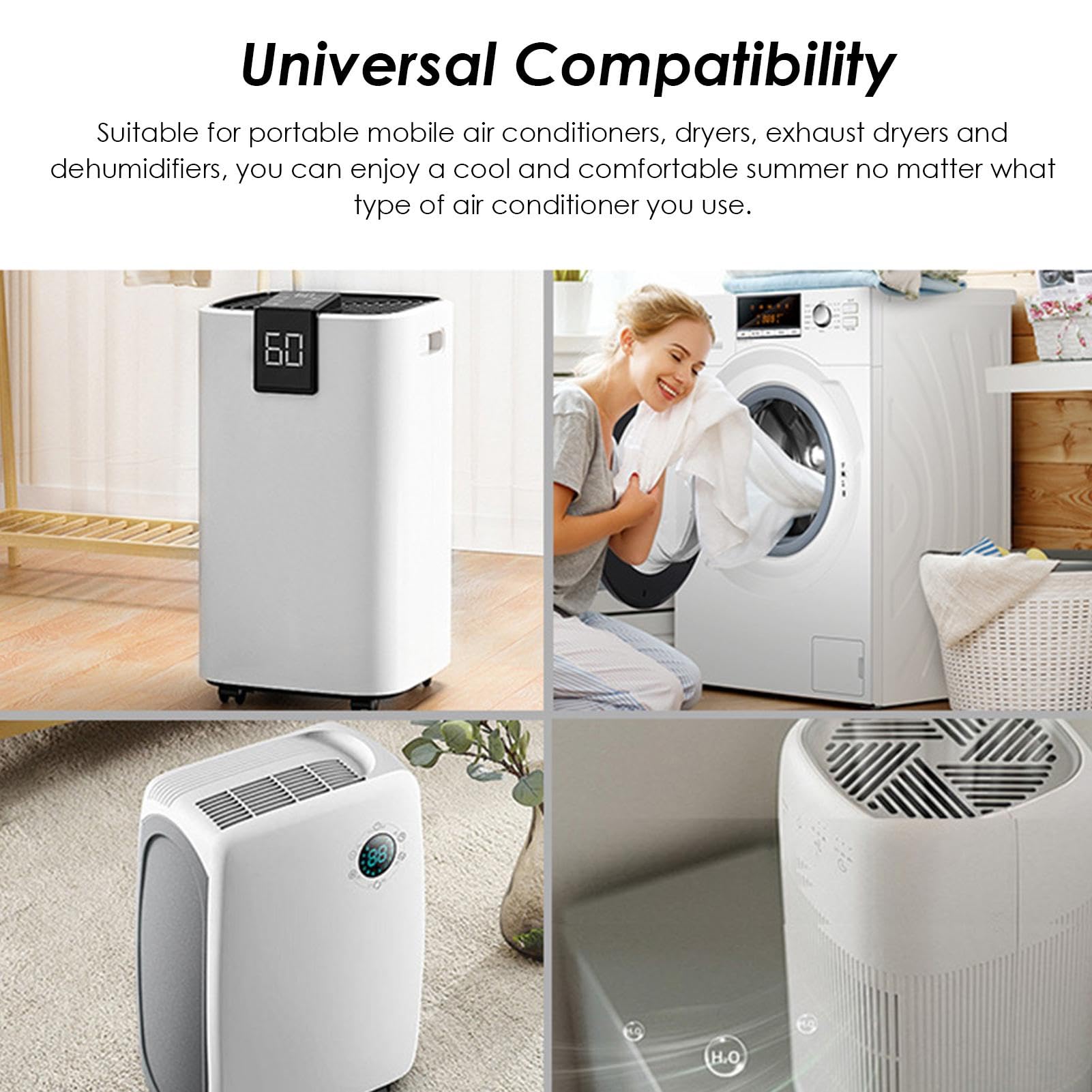 Set di guarnizioni per finestre AC – Panno di tenuta per finestre AC portatile, set di guarnizioni per finestre AC regolabile, resistente all'usura, per ventilatori di canale, Klimanla