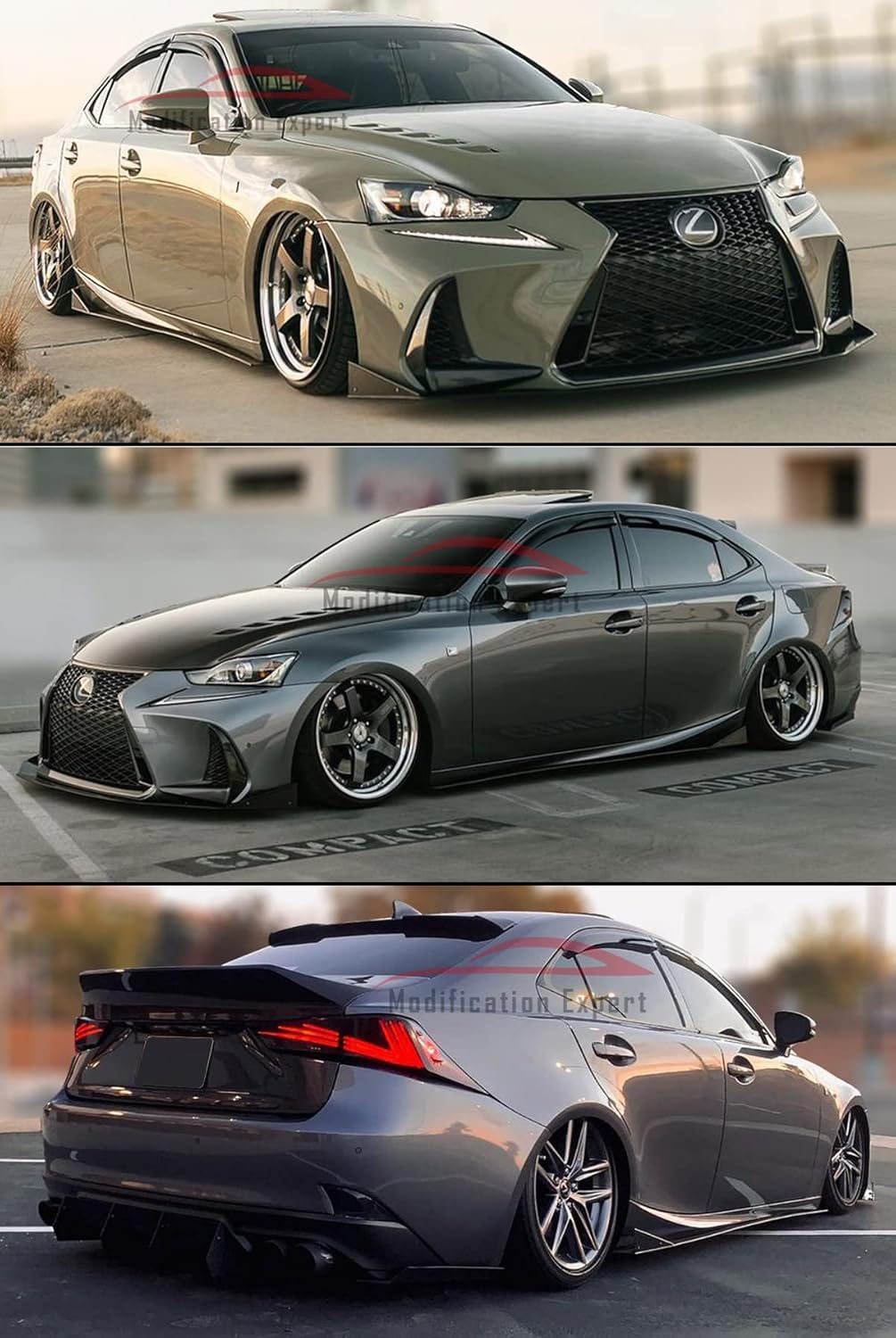 Fits for 2014-2020 Lexus IS200t IS250 IS300 IS350 JDM Mugen Style Window Visors Rain Guards Deflector