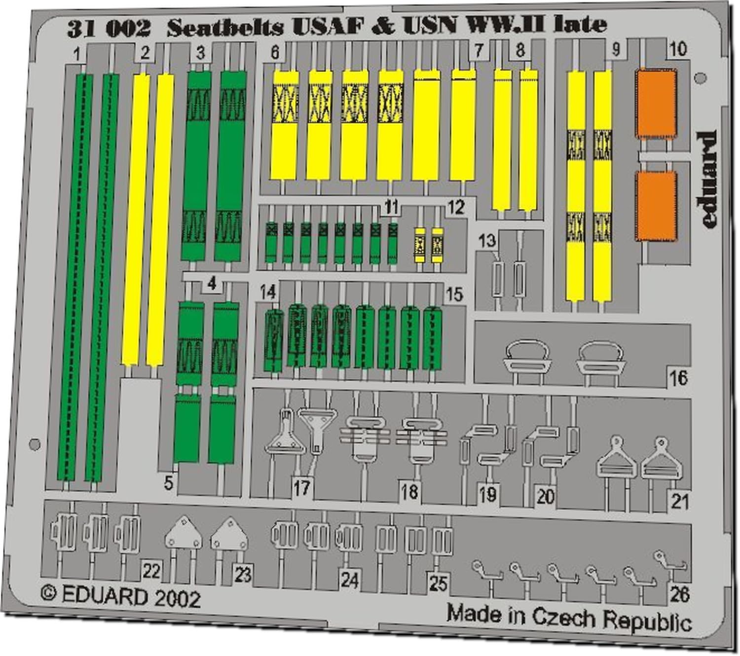 1:32 Seatbelts Usaf & Usn WWII Late Eduard Photoetch-picture-30