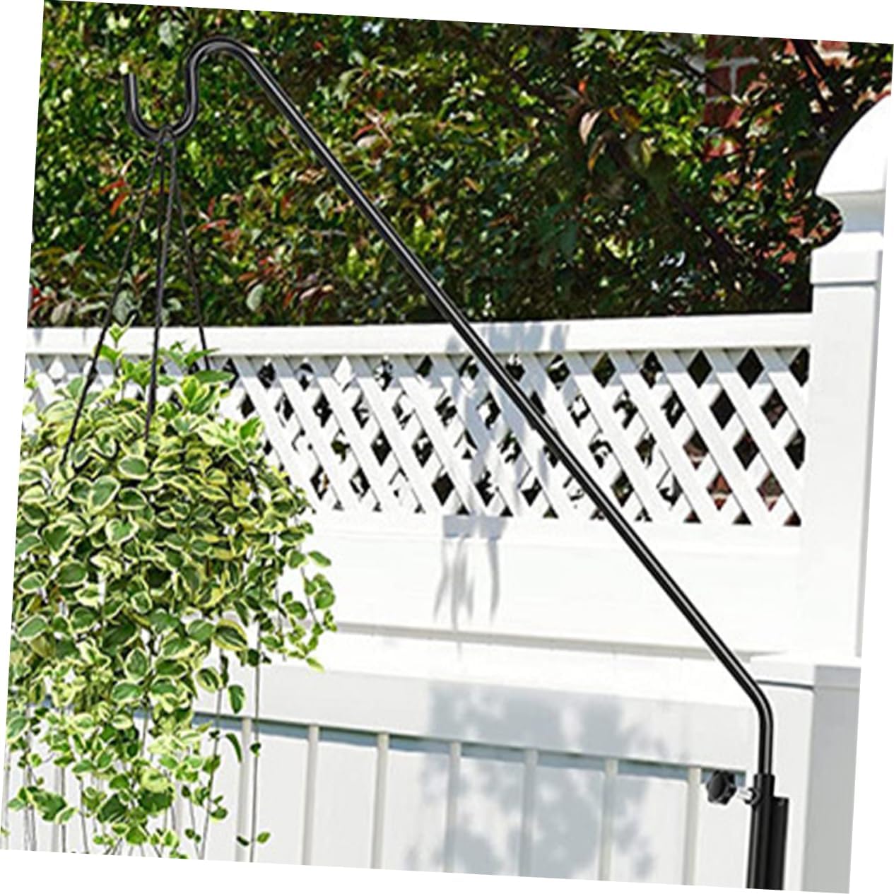 VICASKY Sturdy Adjustable for Bird Feeders and Plants Shepherd Hook for Deck Railing Outdoor Hanger Clamp for Lanterns and Hummingbird Feeders