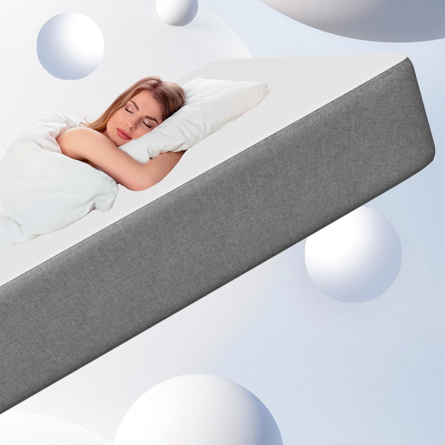 Materasso in schiuma fredda, 140 x 200 cm, altezza 26 cm, durezza H3, 7 zone del corpo, doppio materasso per la camera da letto a casa (140 x 200 x 26 cm)