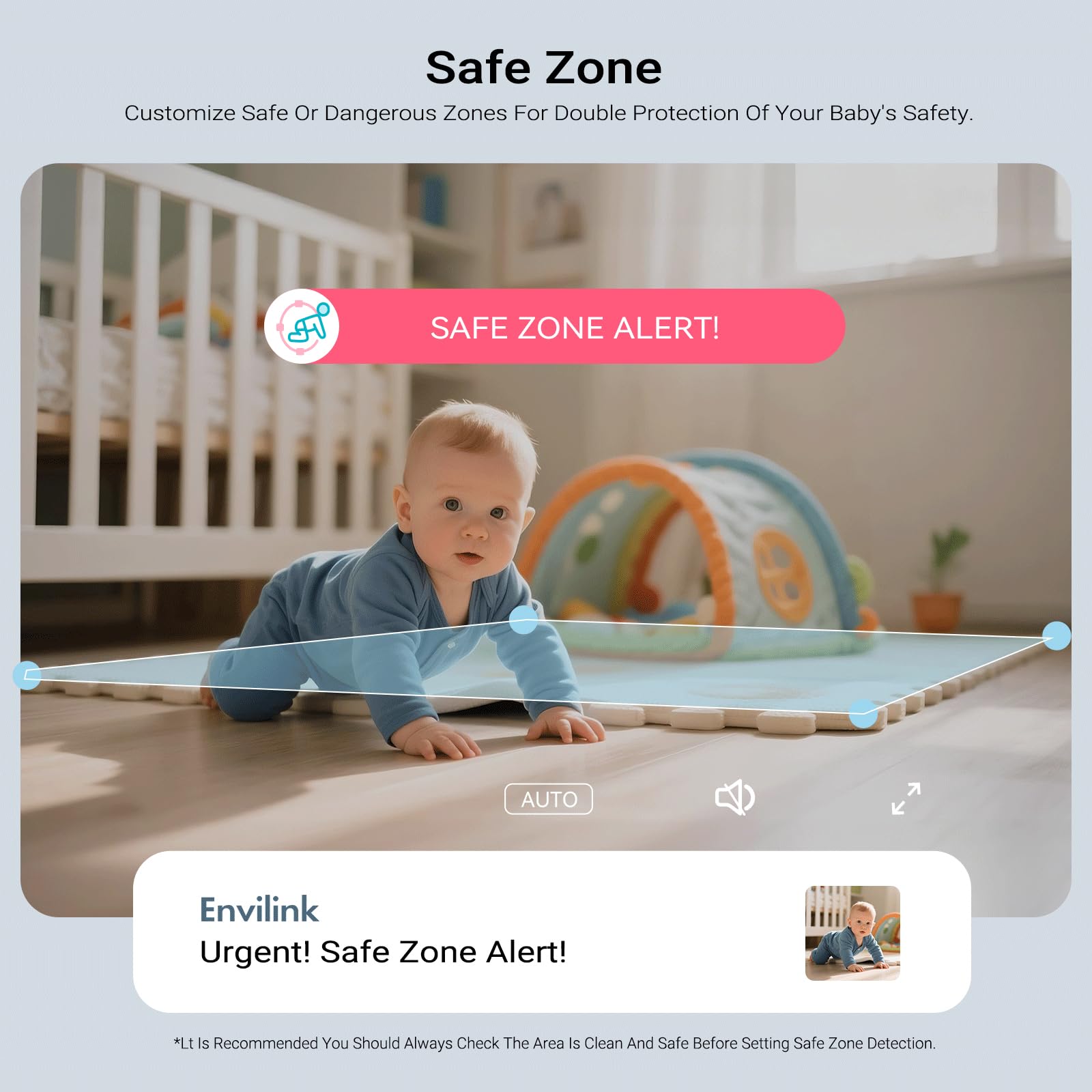 Aggiornamento Baby Monitor, Smart Baby Monitor Camera, Video Baby Monitor con Fotocamera e Audio, Visione Notturna, VOX, 2-Way Talk, 5 Ninne Nanne 1500ft WiFi Baby Monitor
