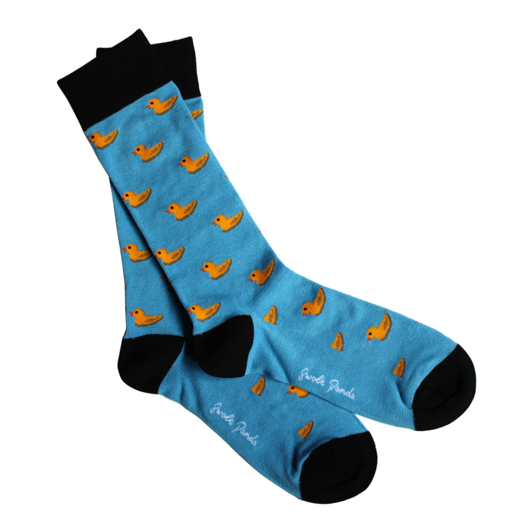 Swole Panda Bamboo Socks UK 4-7 - Blue Ducks Womens Socks