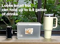 Vista 3 de NDBOX Slim Fridge Jug with Faucet for Water, Iced Tea, Fruit Juice, Softdrinks, Milk, Beverages Dispenser - Hot or Cold Drinks for Parties